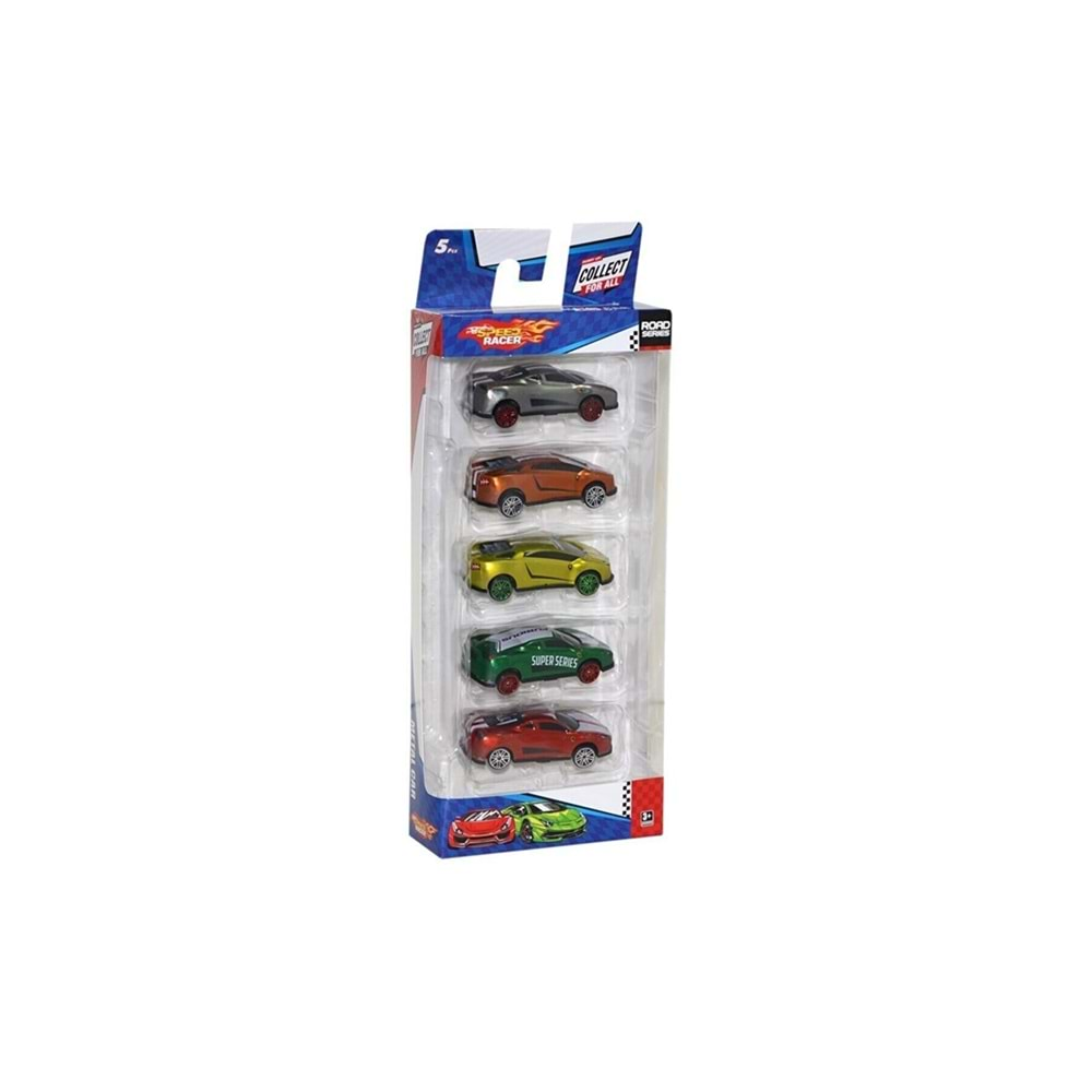 5 Lİ SPEED RACER METAL ARABA TOY-26 (72)