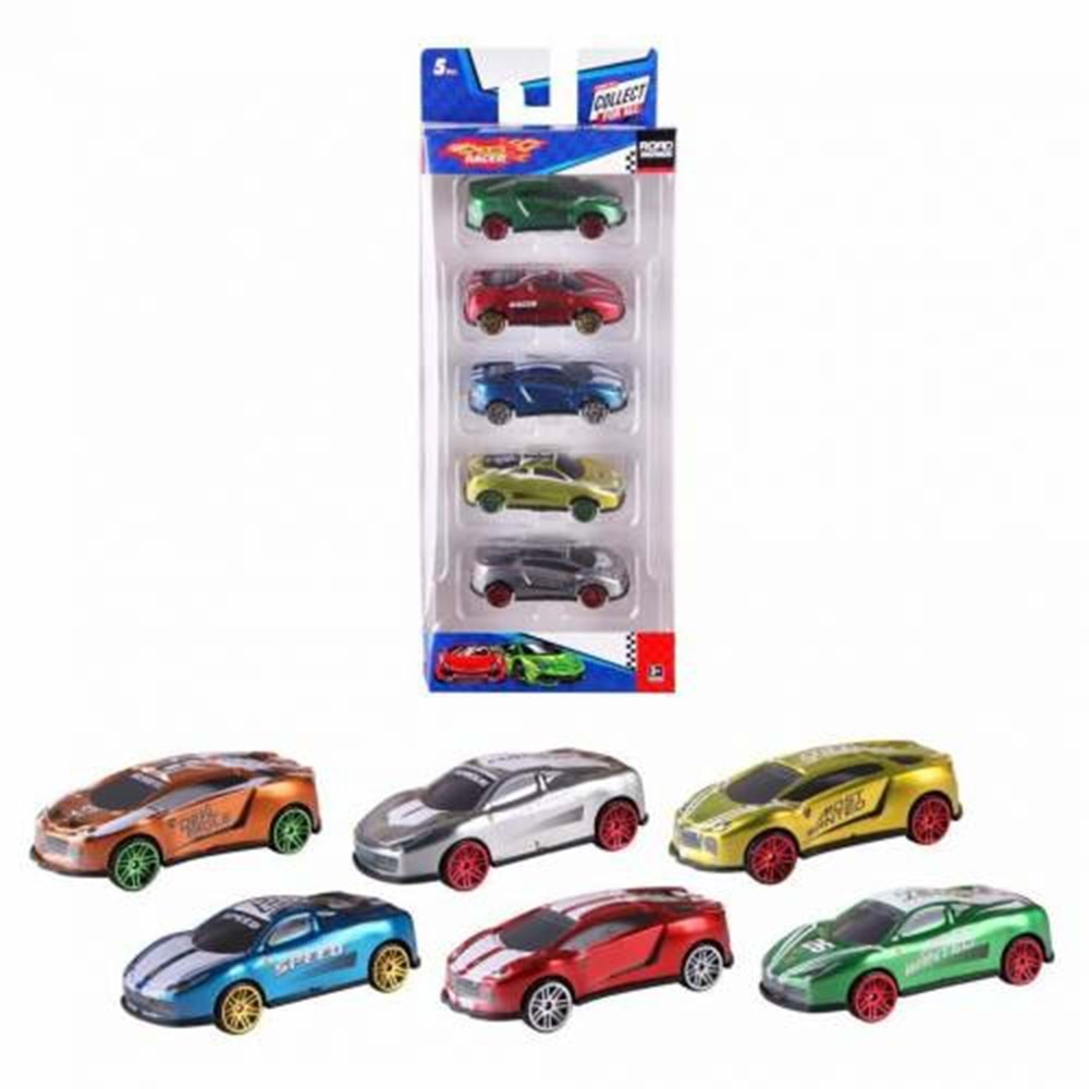 5 Lİ SPEED RACER METAL ARABA TOY-26 (72)