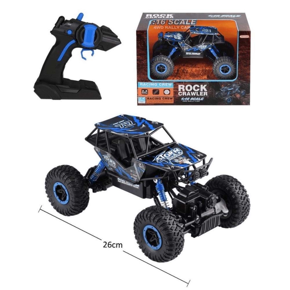 U/K ŞARJLI ROCK CRAWLER OFF ROAD 1:16 TOY-16 (12)