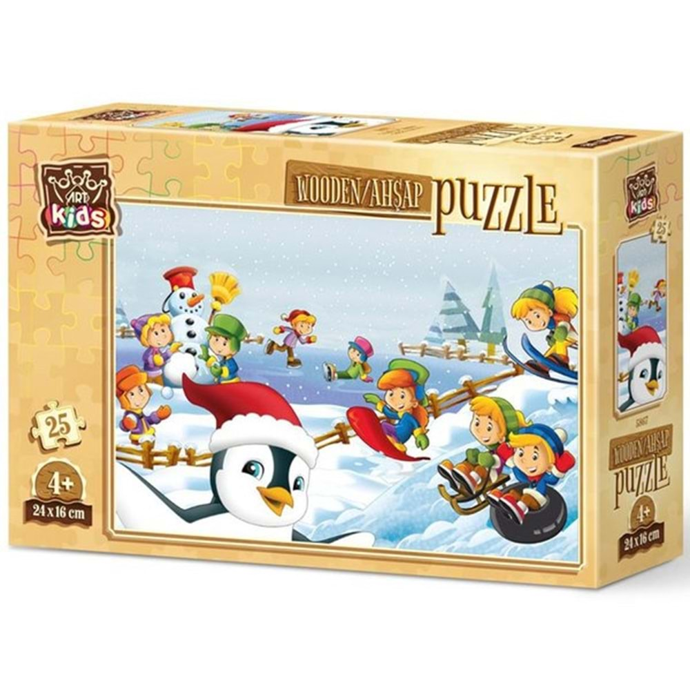 AHŞAP PUZZLE KIŞ SPORCULARI-25 PARÇA 5867 *12