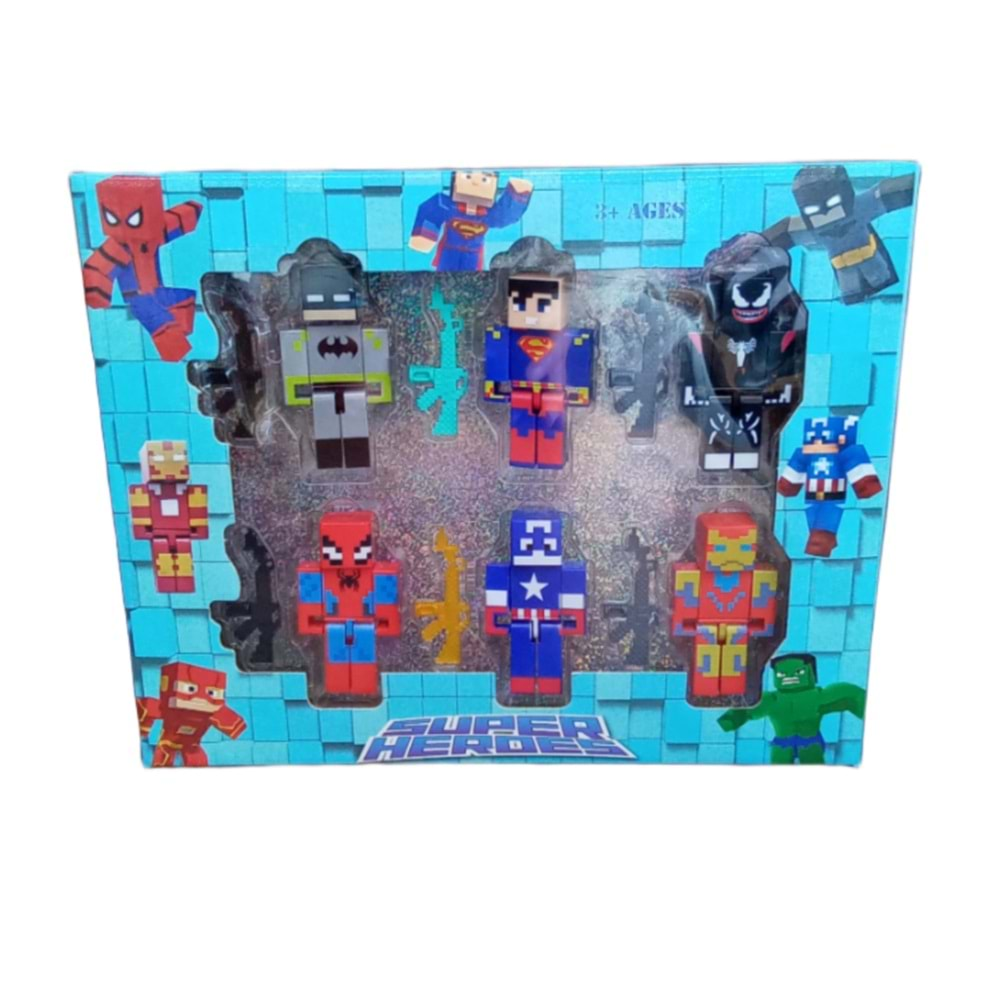 6 LI SUPER HEROES SET KUTULU 8585 *48