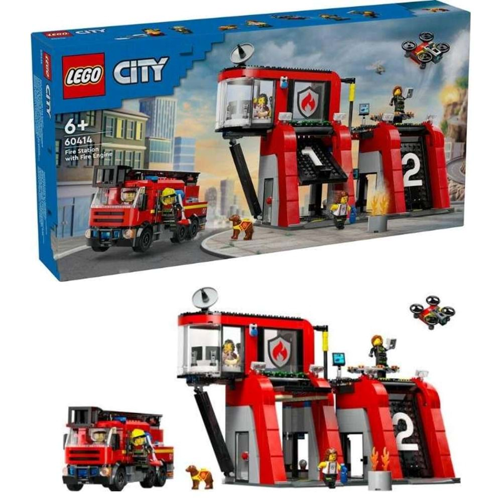 ADO-LSC60414 FIRE STATION W FIRE TRUCK *2