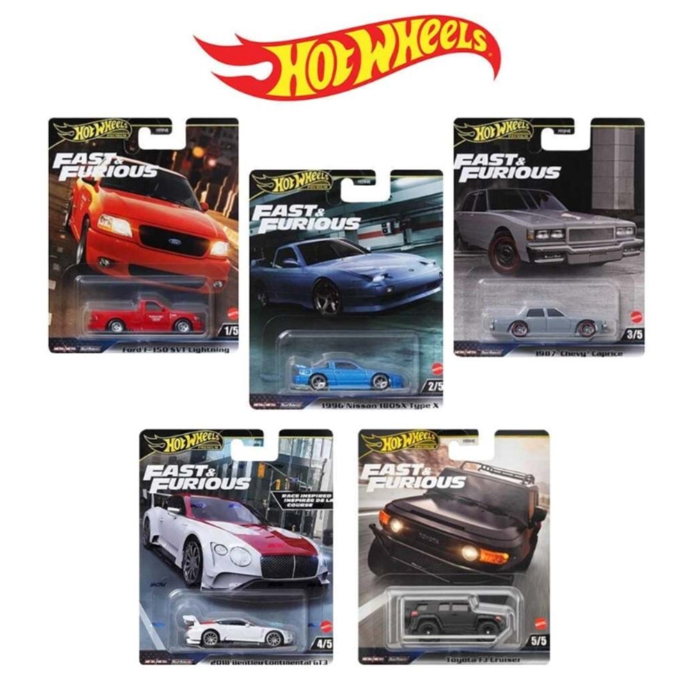 HOT WHEELS FAST & FURIOUS PREMIUM ARABALAR HNW46