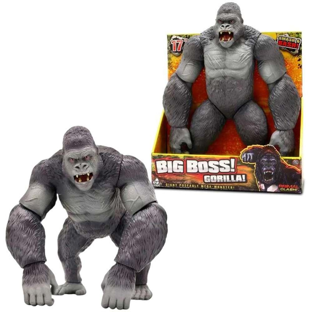 SUN-LNR-OYUN SET JURASSIC CLASH BIG BOSS GORILLA 42 CM 048242371137