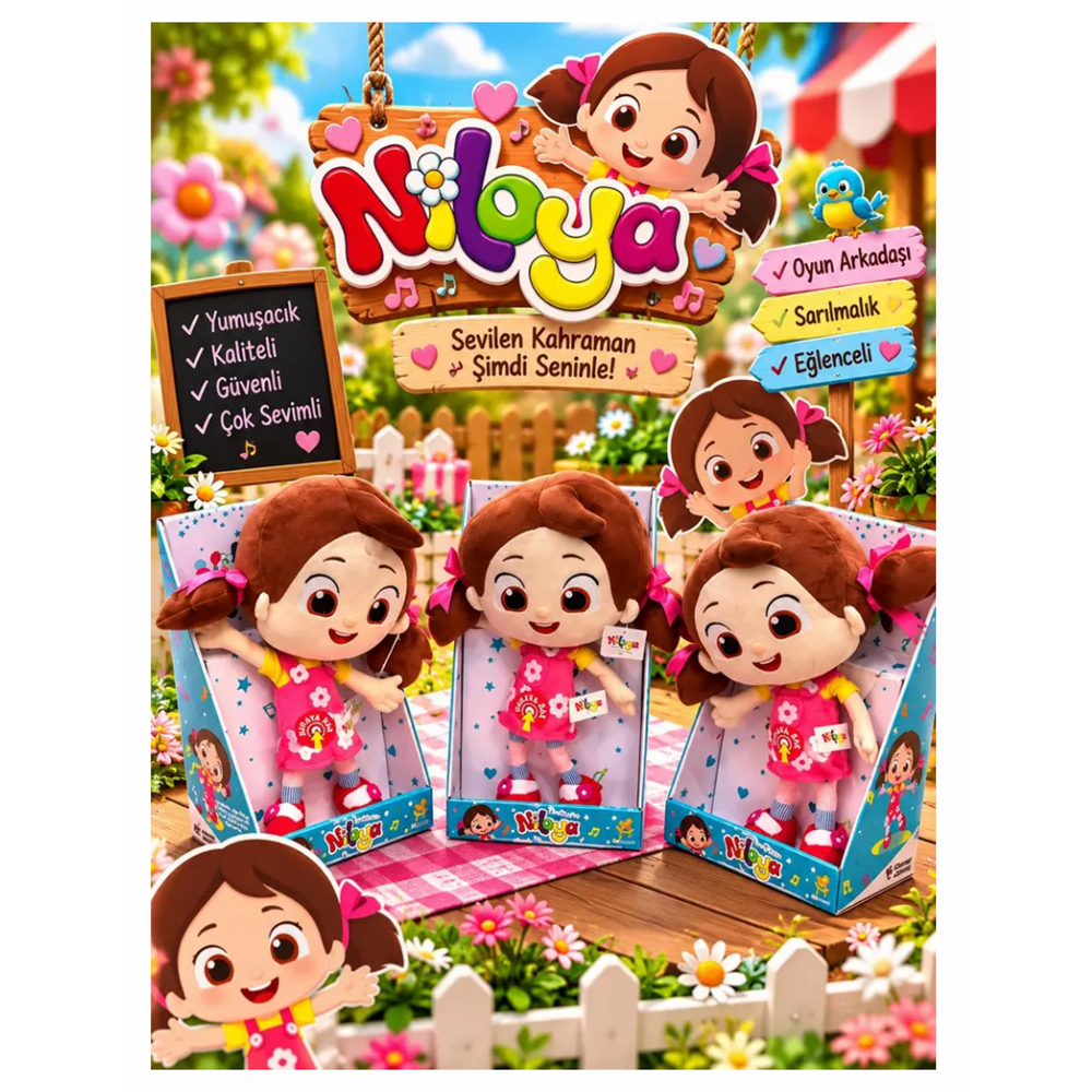 NİLOYA MÜZİKLİ PELUŞ BEBEK BAL55105 *12