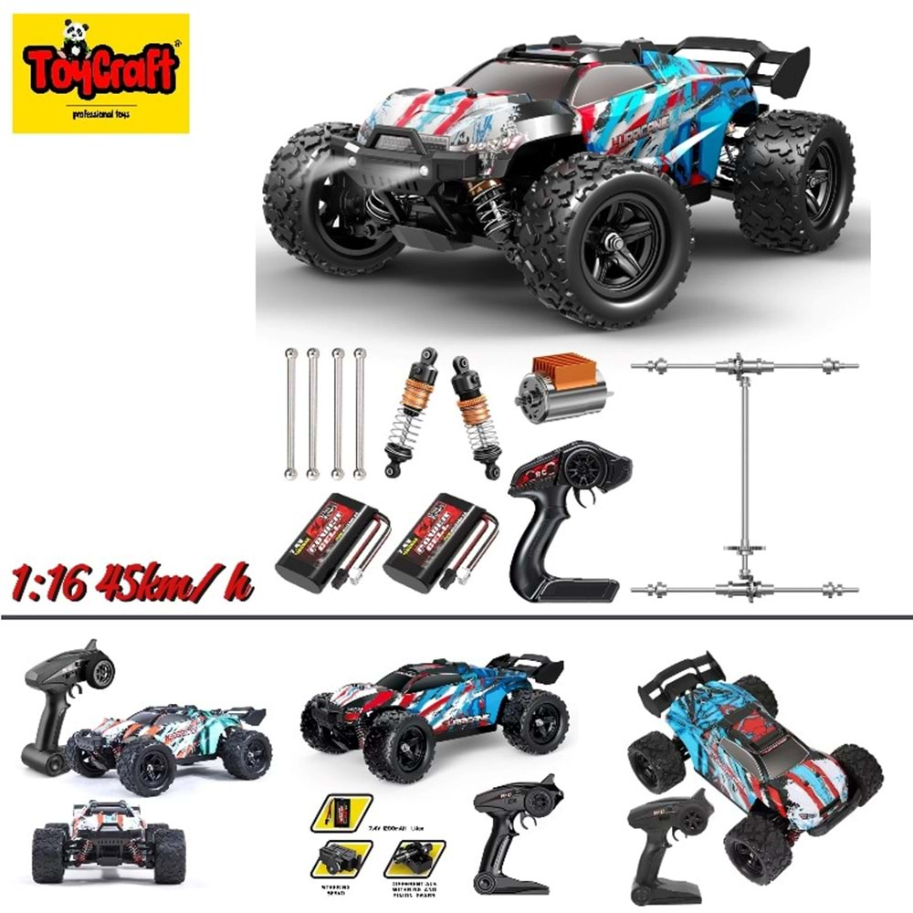 TOYCRAFT 45KM/H 1:16 ELEKTRİKLİ SERVO MOTOR SPOR ARAÇ ARAZİ HS18322/HS18324 * 8