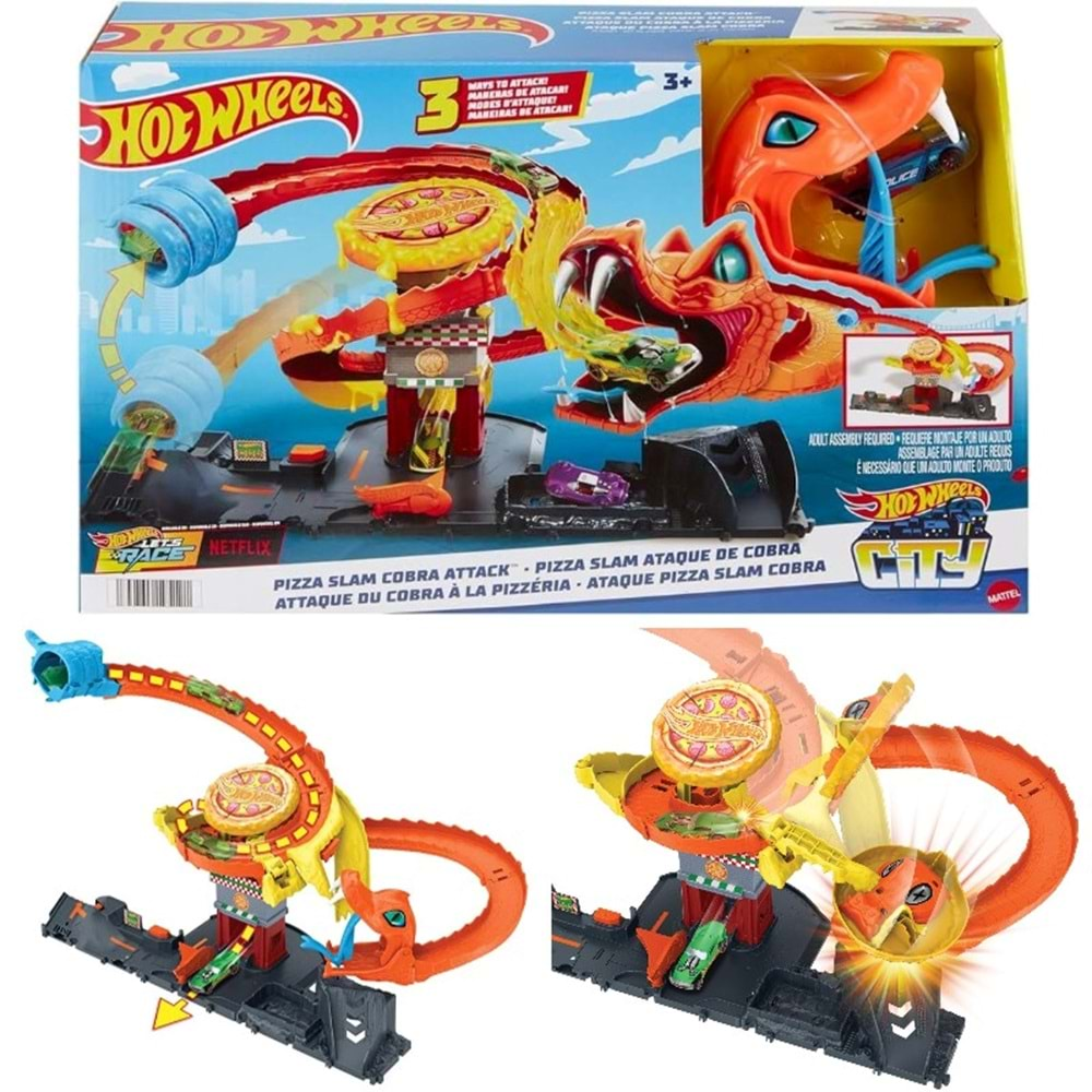 HOT WHEELS PİZZA DÜKKANINDA KOBRA MACERASI HTN81 *4