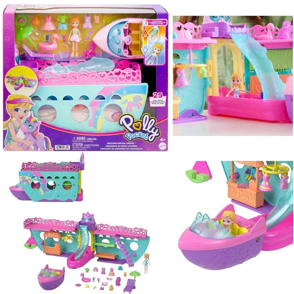 MATE POLLY POCKET UNİCORN BOT OYUN SETİ MTL-HWP26 *2