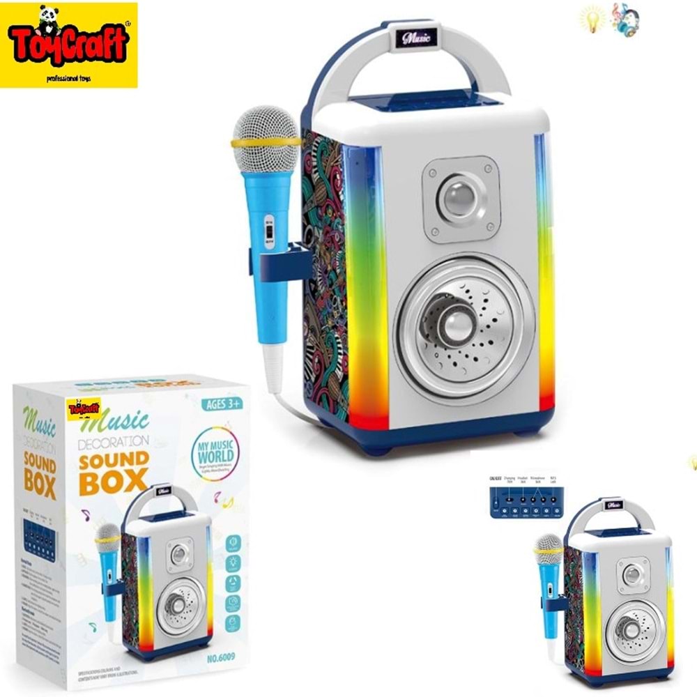 TOYCRAFT BLUETOOTLU KAREOKE SETİ IŞIKLI *8 6007