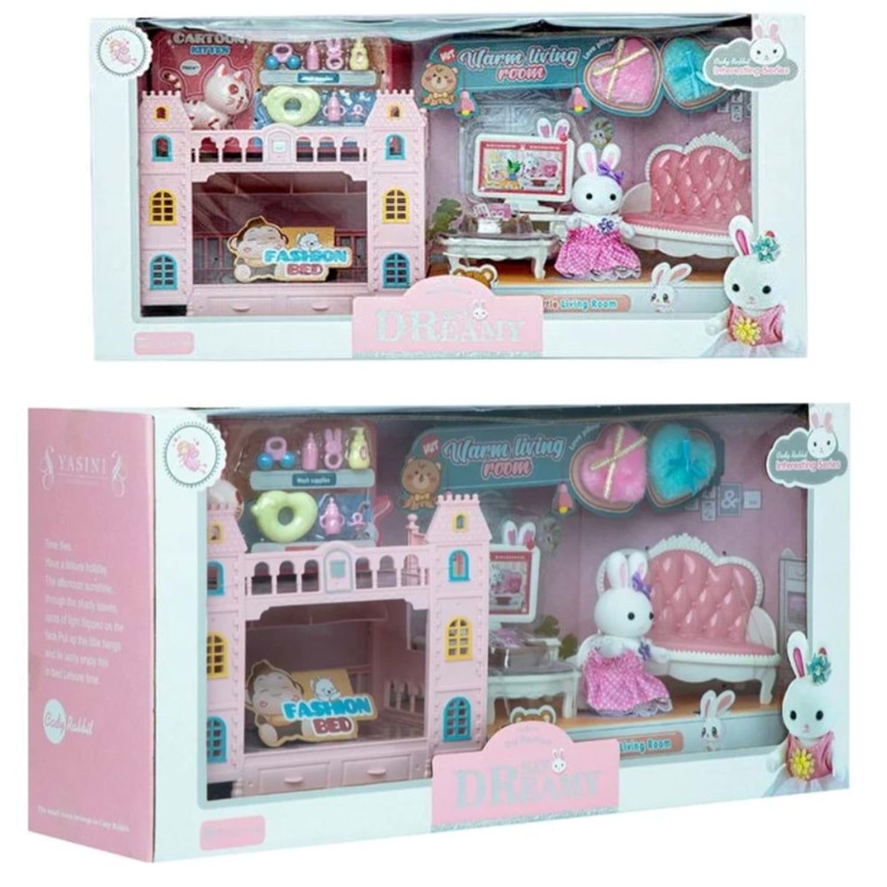 BAY DREAMY MİNİ TAVŞAN-EĞLENCELİ RANZA SETİ 6678 *10