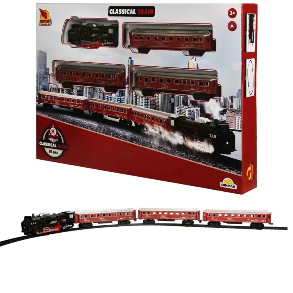 SUN-CNE-SNC-TREN SET 18PRÇ B/O BÜYÜK IŞIKLI S01005071 *24