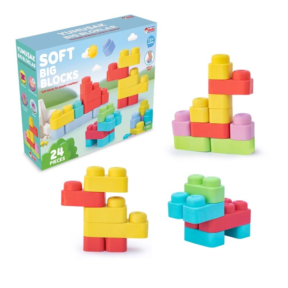 YUMUŞAK SOFT BIG BLOKLAR 24 PARÇA 04006 *12