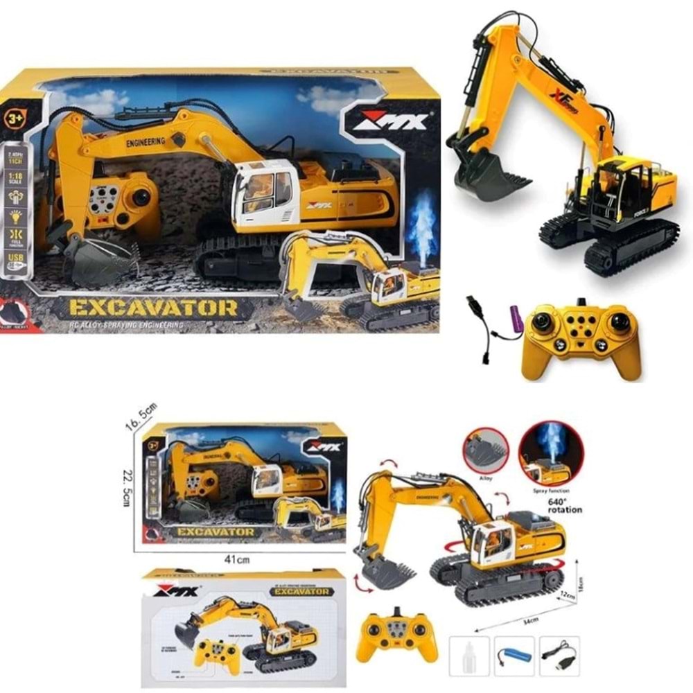 KUMANDALI PALETLİ EXCAVATOR 1:18 Z26819 *10
