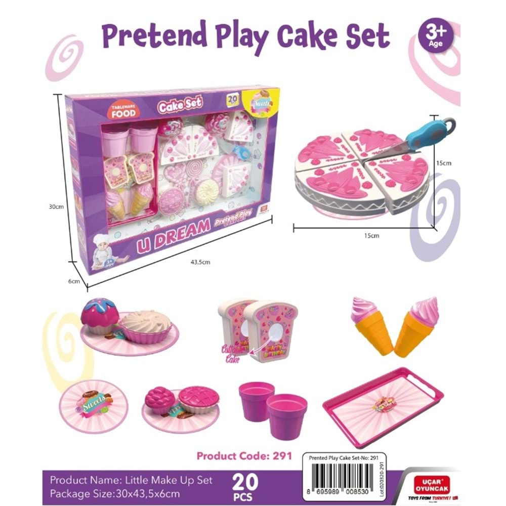 DREAM PRETEND PLAY CAKE SET 291-U *16