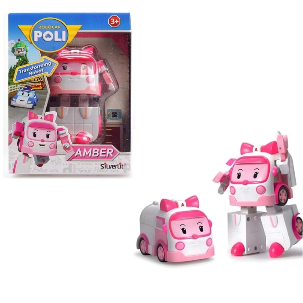 ROBOCAR POLİ TRANSFORMİNG ROBOT FİGÜR- AMBER MRT-0651 *12