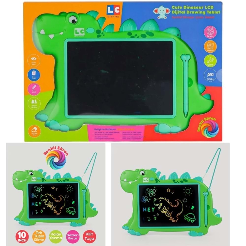 LC Sevimli Dinazor Çizim Tableti 10 İnç LC-31068*36