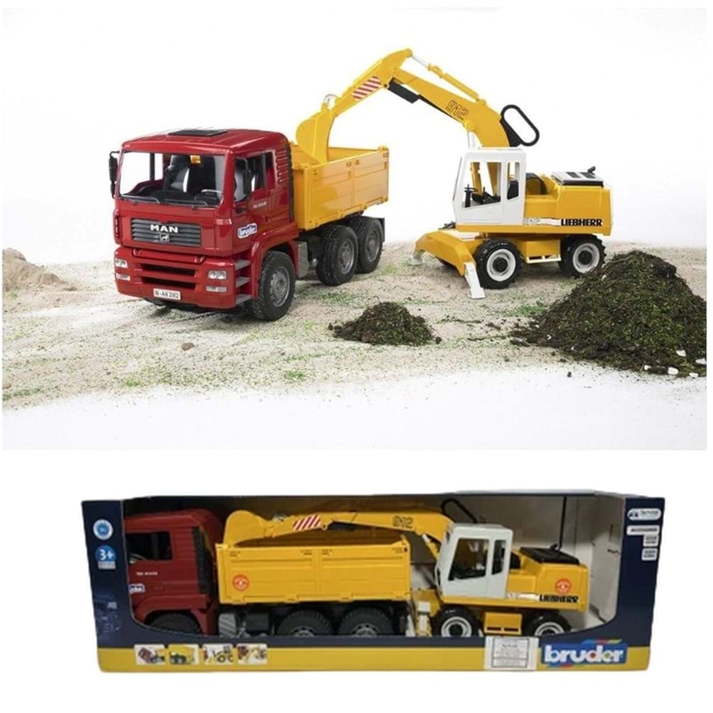 BR MAN KAMYON VE LİBHERR ESKAVATÖR 02751