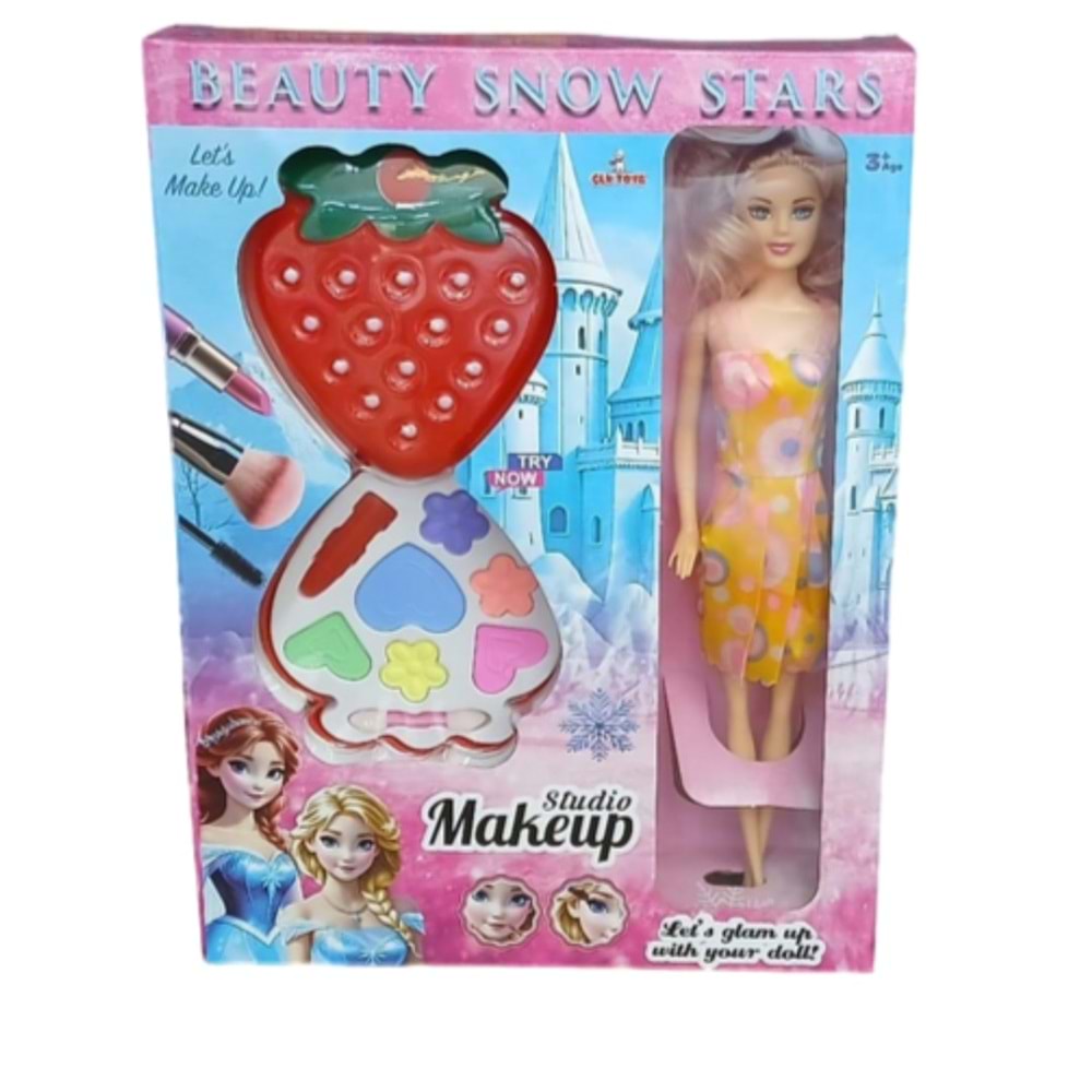 KUTULU ÇİLEKLİ TEKLİ BEBEKLİ MAKYAJ STİ ÇLK-424 *