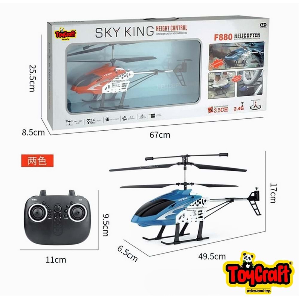 TOYCRAFT BÜYÜK DEV ŞARZLI HELİKOPTER * 12 F880