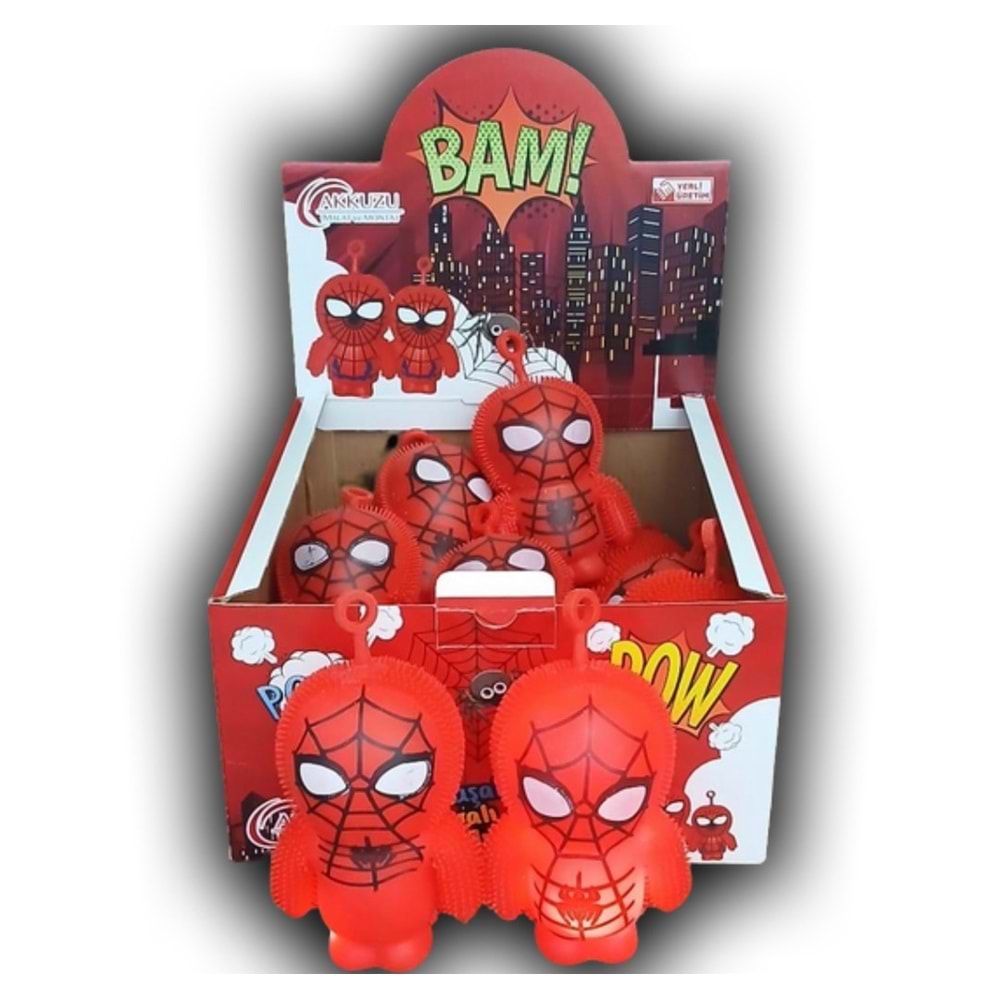 SPIDER-MAN 12Lİ PKT IŞIKLI KİRPİ FİGÜR 12 CMK007 *288
