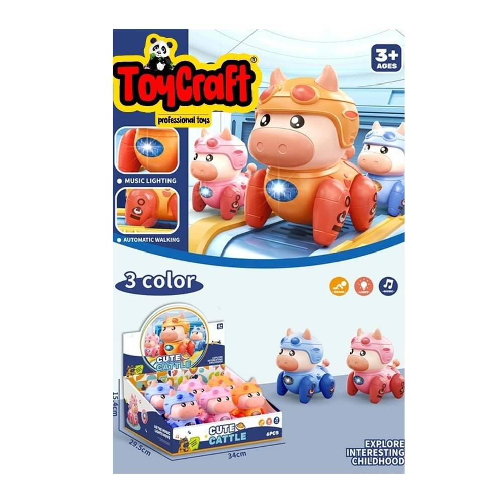 TOYCRAFT DİSPLAY 6 LI IŞIKLI MÜZİKLİ SEVİMLİ İNEK * 60 QB-48Y