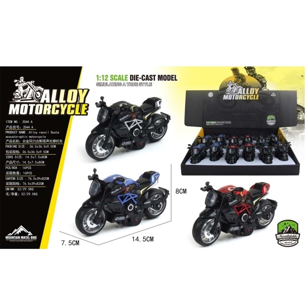 METOL MOTOR IŞIKLI SESLİ 2044A *192