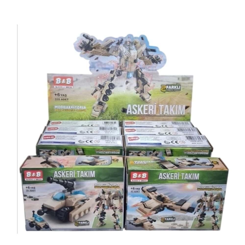 LEGO ASKER TAKIMI 43 PARÇA 8617-1-2-3-4-5-6-7-8- *144