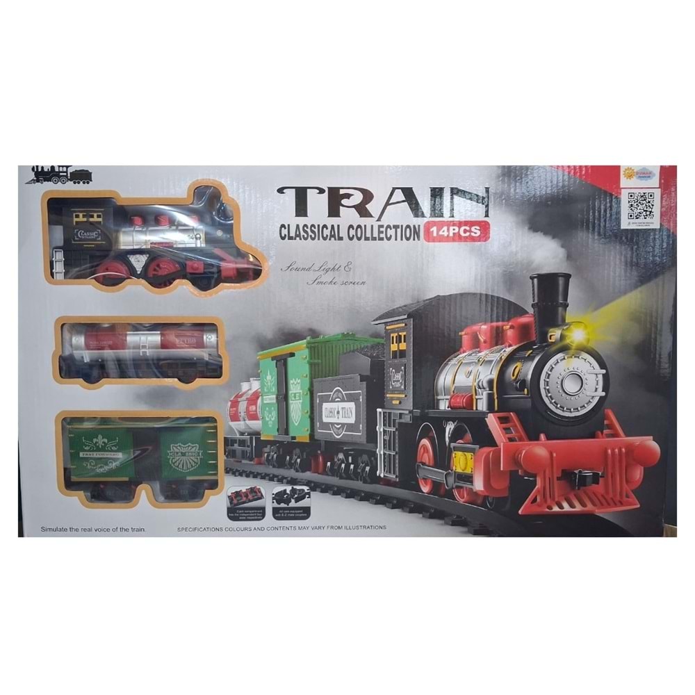 TREN 14 PARÇA IŞIKLI SESLİ DUMAN ÇIKARAN V8038 *18