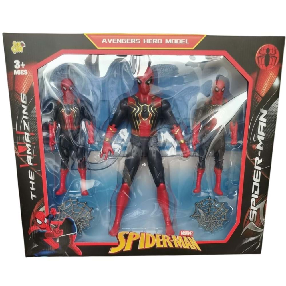 KUTULU 3 LÜ SPIDERMAN KAREKTER FAB.1089 *24
