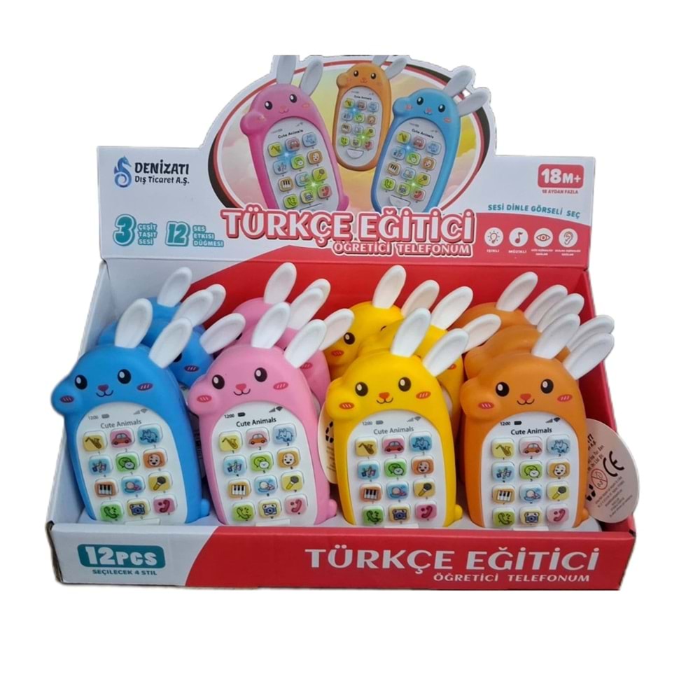 KUTUDA 12 Lİ PİLLİ TÜRKÇE TELEFON 312-3 *72