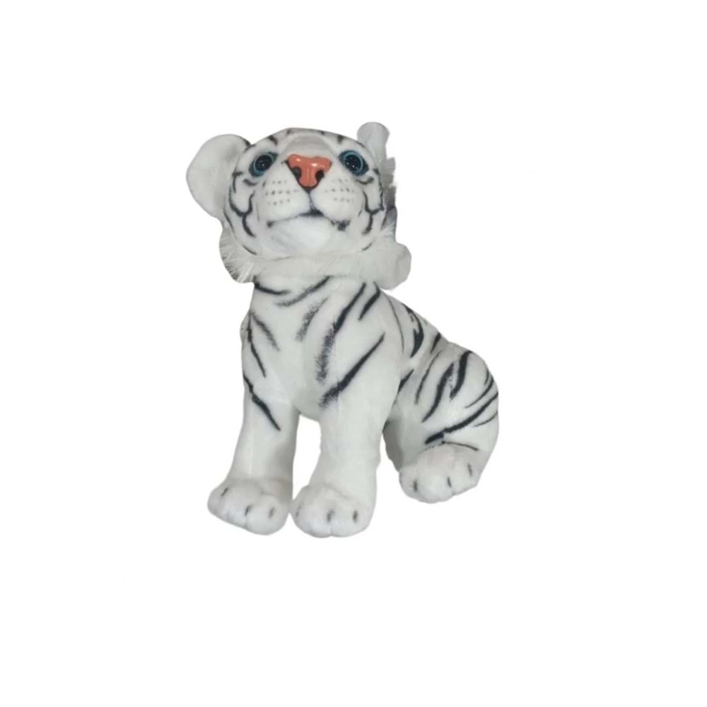 PELUŞ 43 CM OTURAN KÜÇÜK BEYAZ KAPLAN PL50133 *40