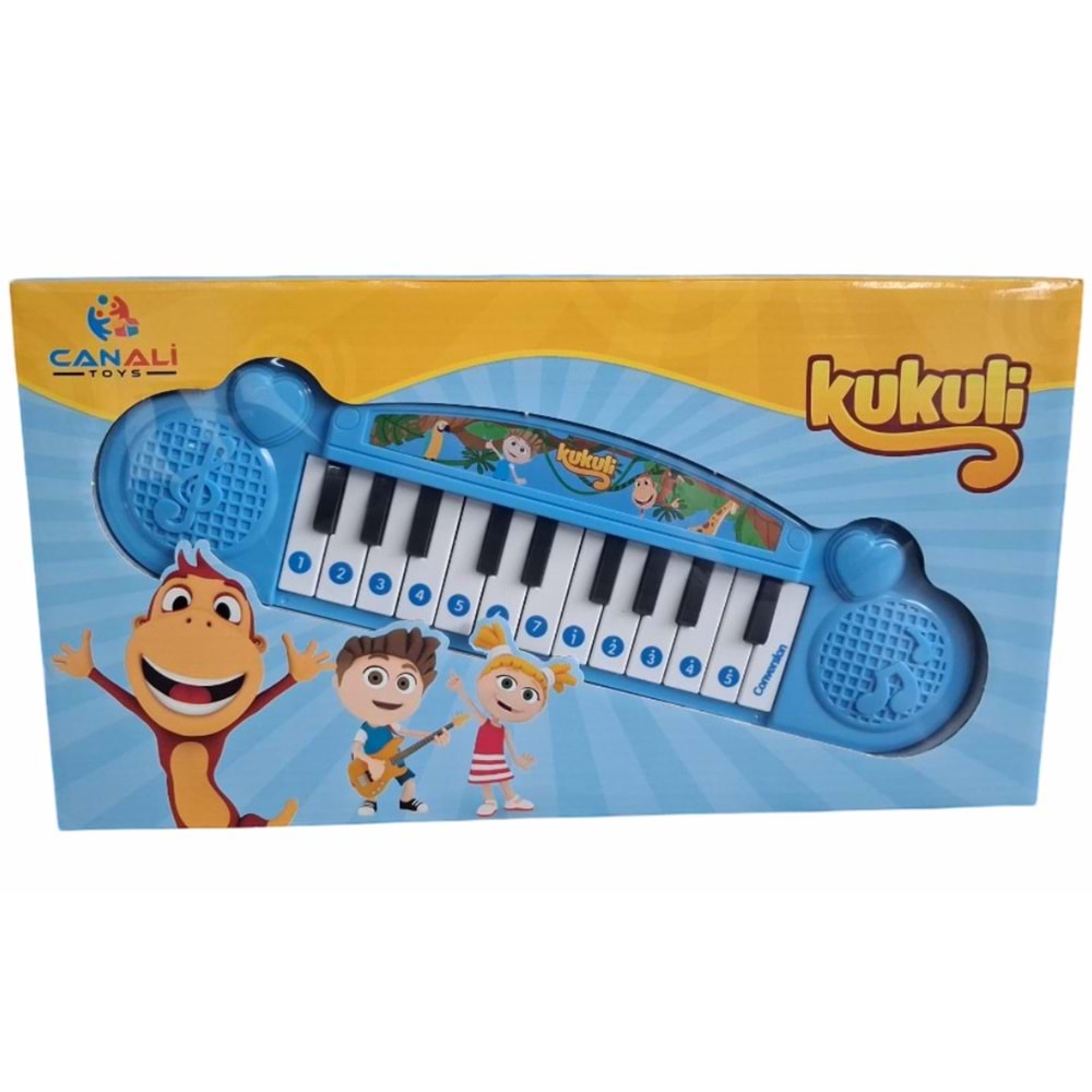KUKULİ PİYANO PİLLİ SESLİ MAVİ CNL-6180 *72