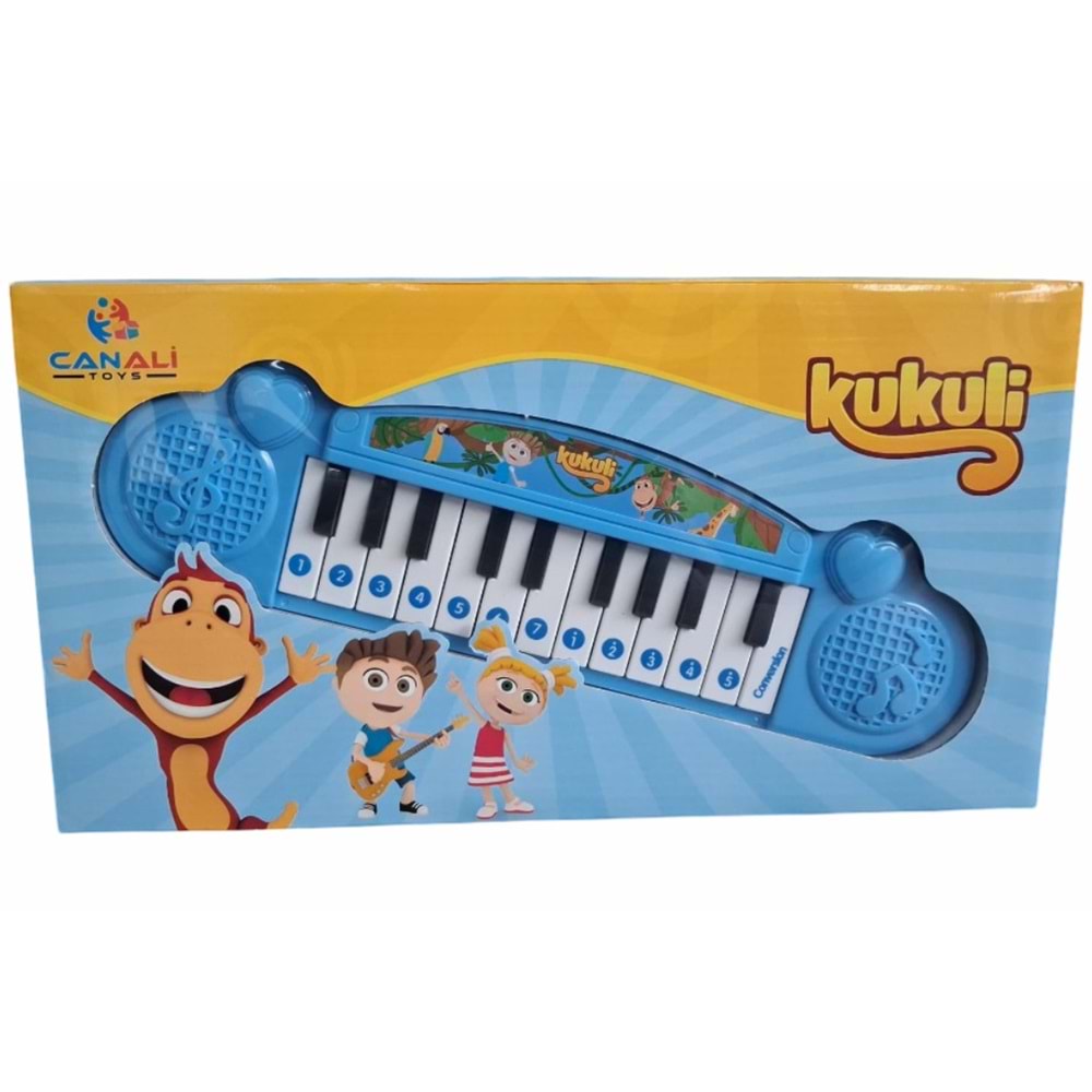 KUKULİ PİYANO PİLLİ SESLİ MAVİ CNL-6180 *72