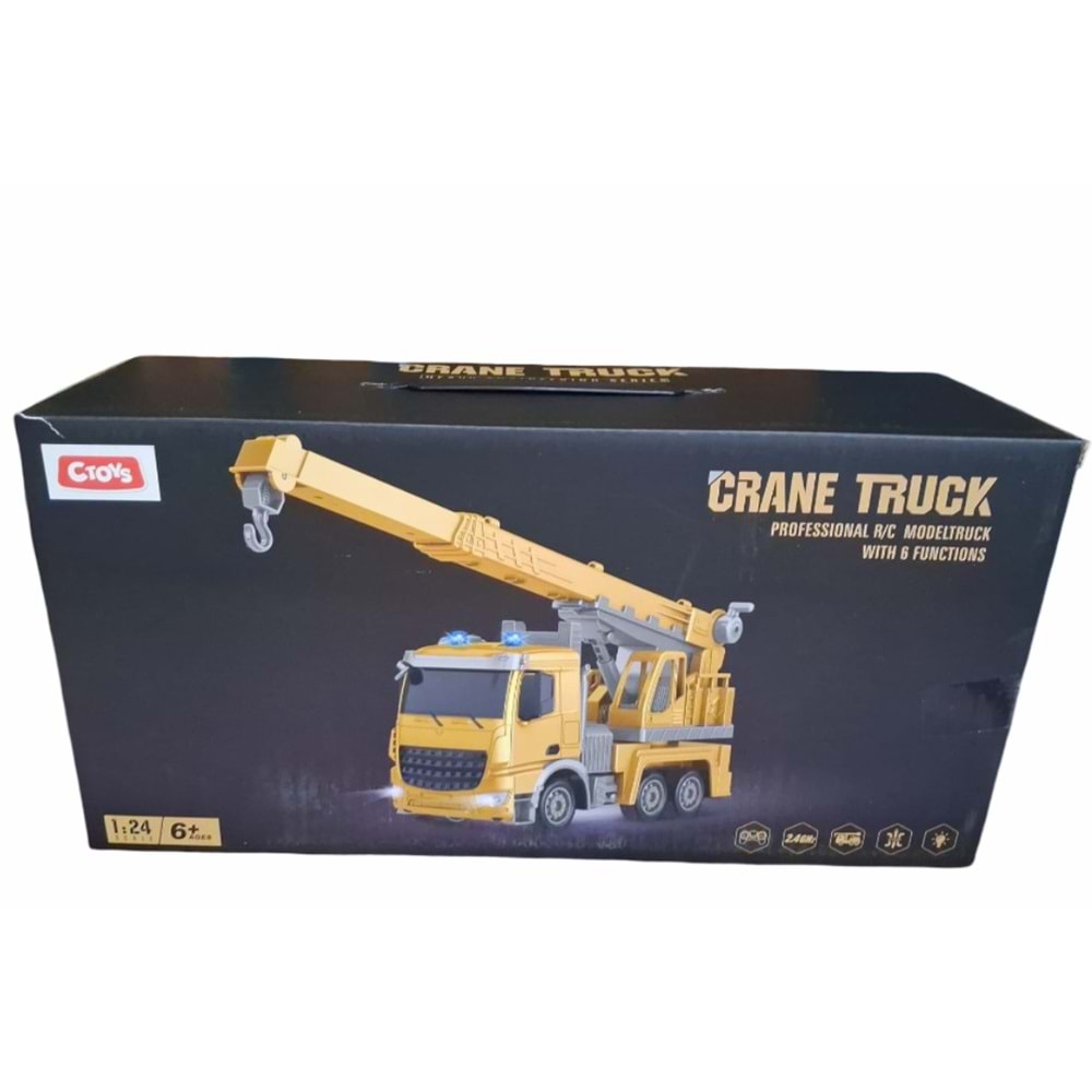 UZK ŞARJLI IŞIKLI VİNÇLİ KAMYON 1:24 CTOY-QH2801-3D *6