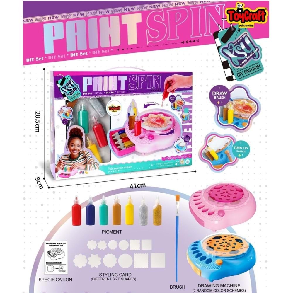 TOYCRAFT DIY PİLLİ DÖNER ZEMİN GRAFİTY OYUN SETİ *12 KSY997