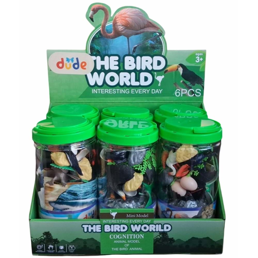 SEHER BÜYÜK PCV KUTU KUŞLAR ALEMİ HAYVAN SETİ FN716-2 *36