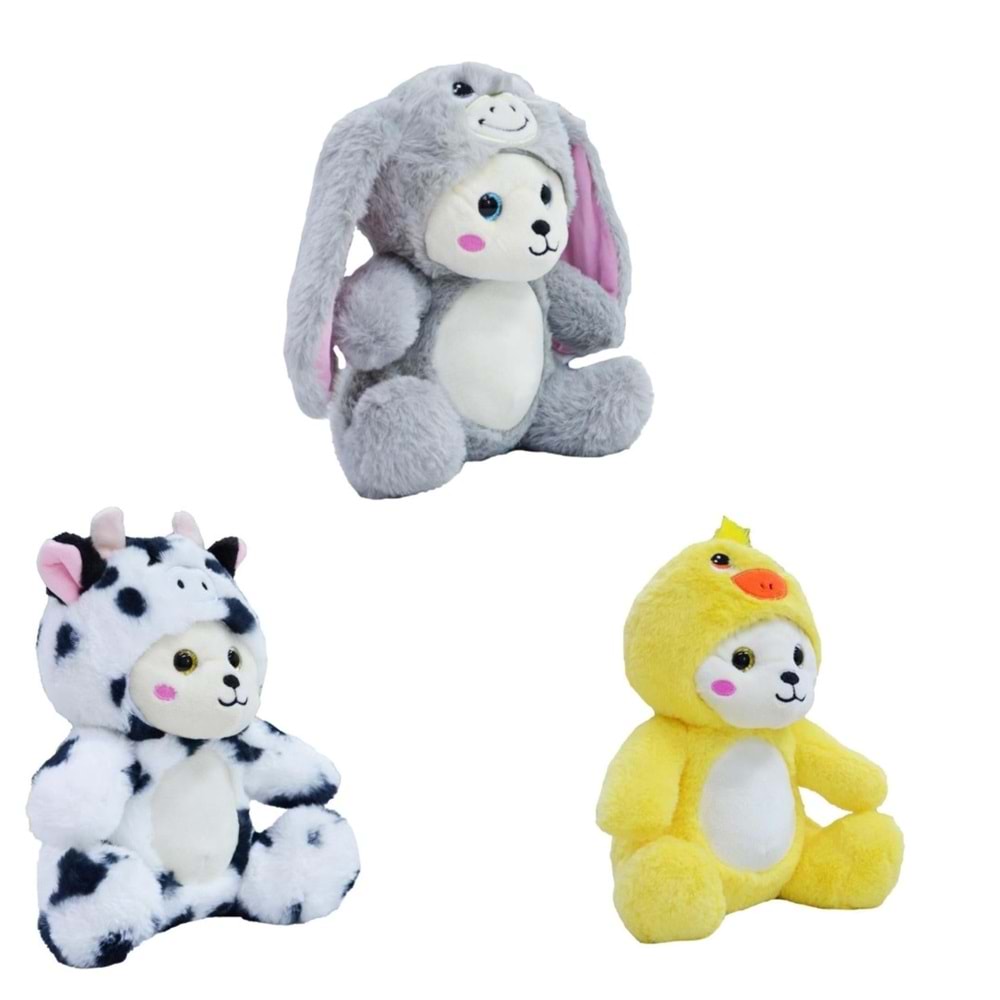 PELUŞ 23 CM SEVİMLİ 4 ASORTİ HAYVANLAR PL62432 *48