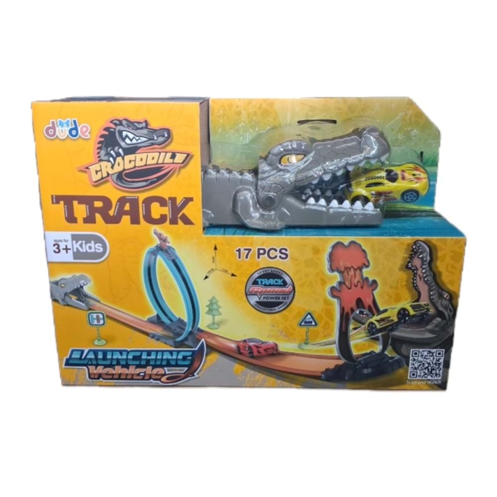 SEHER TİMSAHLI ARABA FIRLATMA OYUN SETİ 17 PRÇ SH40634 *18