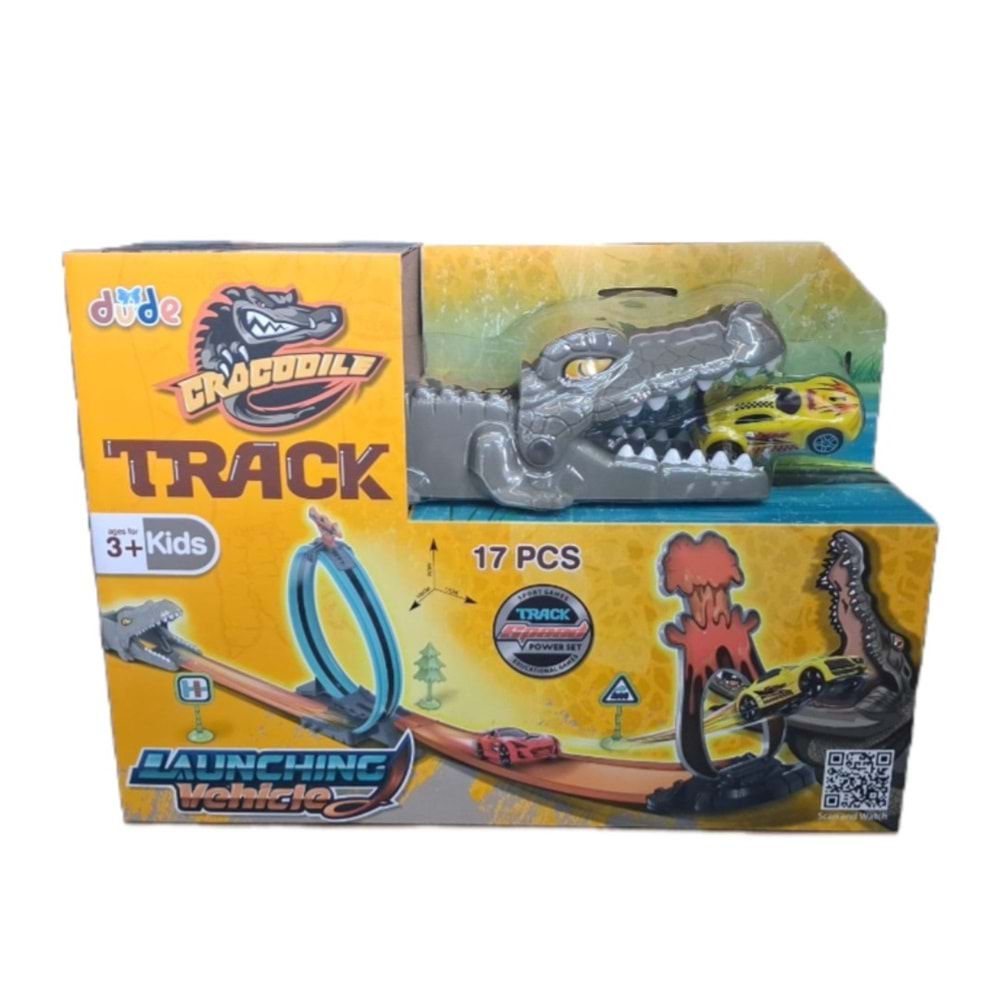 SEHER TİMSAHLI ARABA FIRLATMA OYUN SETİ 17 PRÇ SH40634 *18