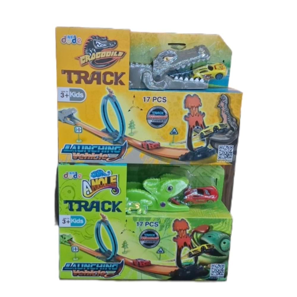 SEHER TİMSAHLI VE IGUANA ARABA FIRLATMA OYUN SETİ 17 PRÇ SH40634 *18