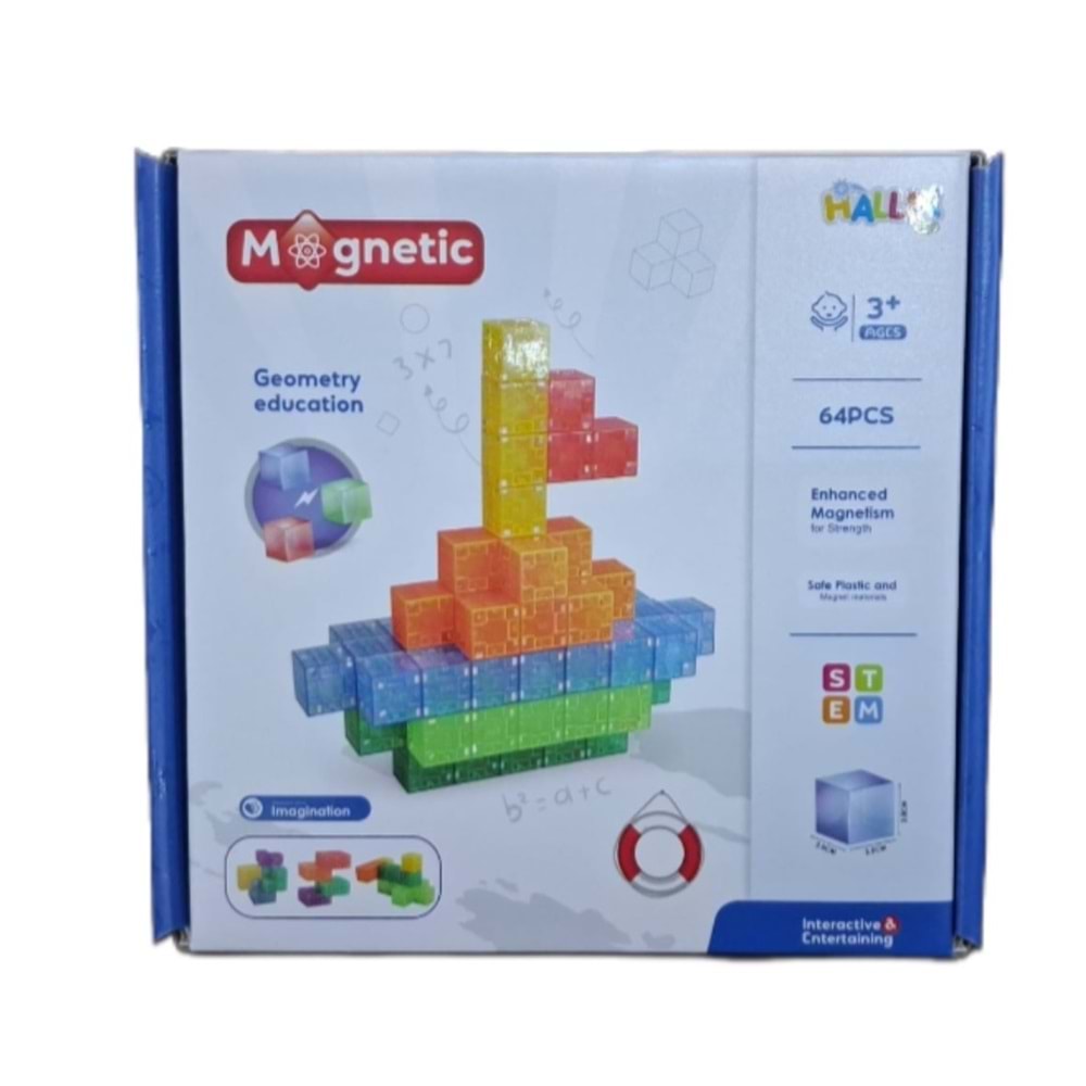 SEHER MAGNET YAPI BLOK SETİ 64 PARÇA SH59838 *48