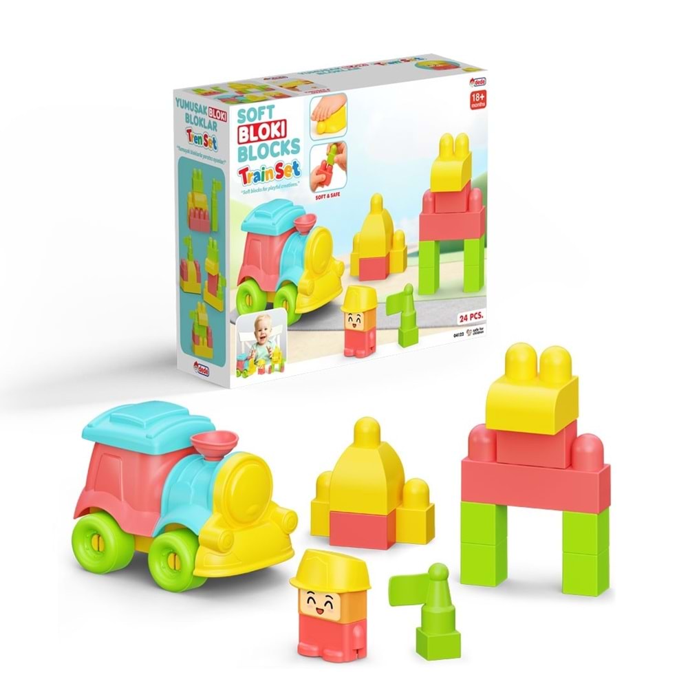 YUMUŞAK BLOKLAR TREN SET 24 PRÇ 04122 *12