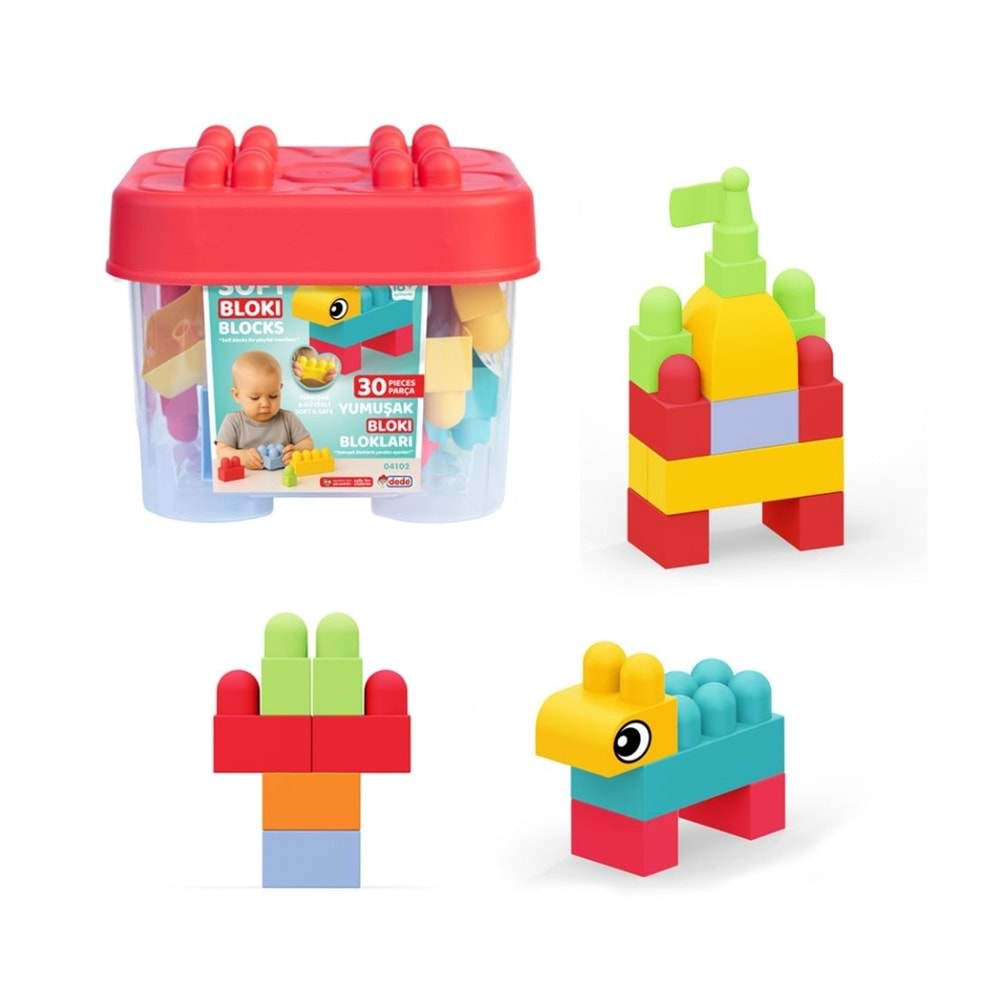 YUMUŞAK BLOKİ BLOKLARI KOVA 30 PARÇA 04102 *12