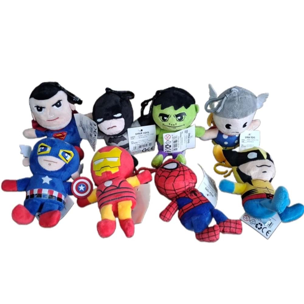 PELUŞ ANAHTARLIK SÜPER KAHRAMANLAR ASORTİ SR-64 *100