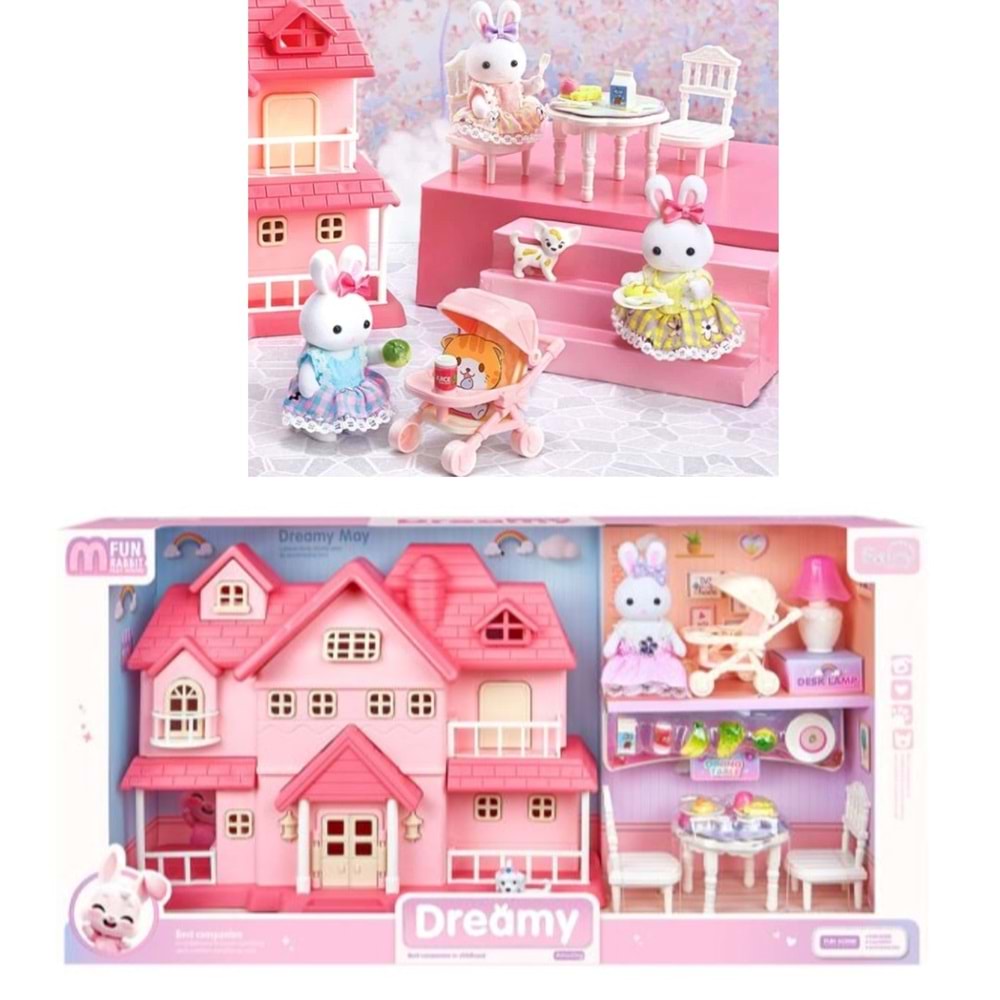 MG BAY DREAMY MİNİ TAVŞAN BÜYÜK VİLLA OYUN SETİ 6718 *18