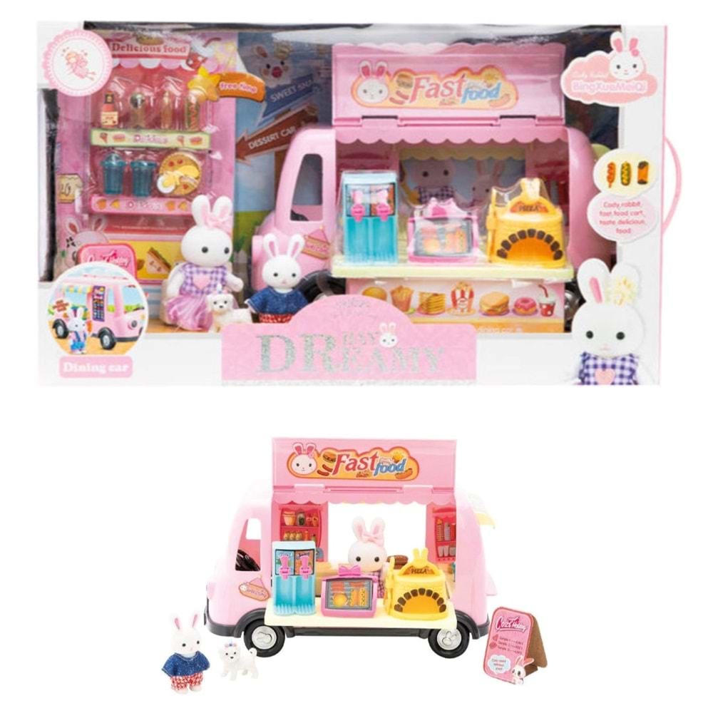 MG BAY DREAMY MİNİ TAVŞAN FAST FOOD KARAVANI 6623 *6