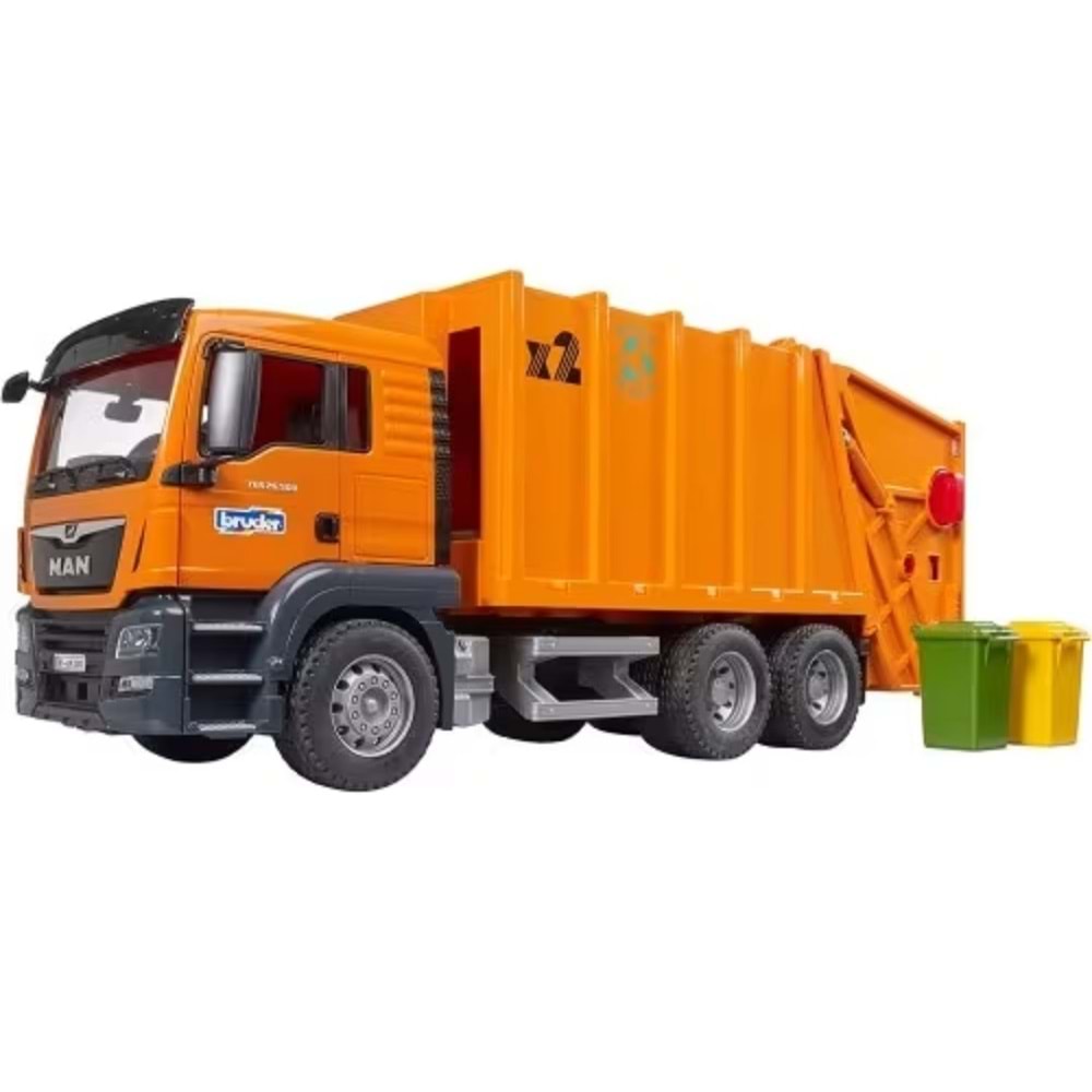 BRUDER MANTGS ÇÖP KAMYONU TURUNCU BR03760