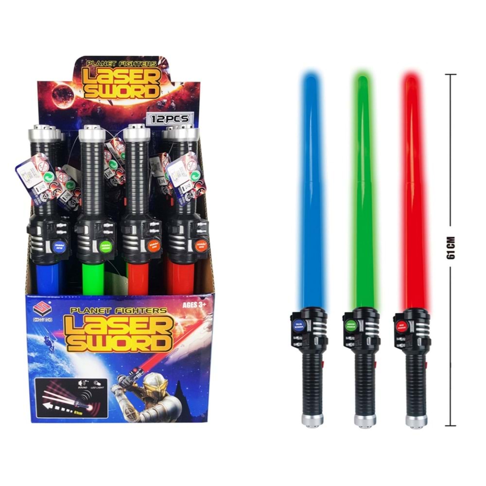 TOYCRAFT SESLİ IŞIKLI IŞIN KILICI DİSPLAY TYC0032 *120
