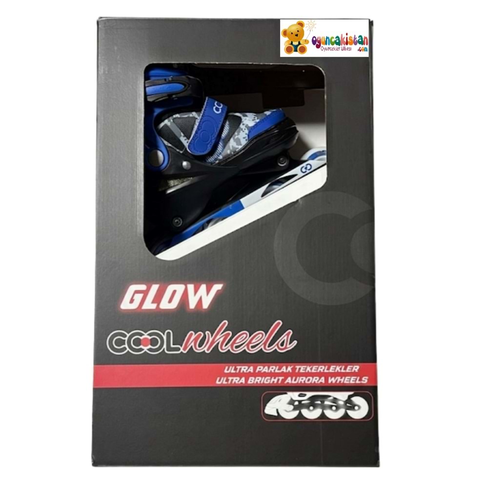 GLOW PATEN ULTRA PARLAK TEKERLEKLER MAVİ (30-33) FR38194 *6