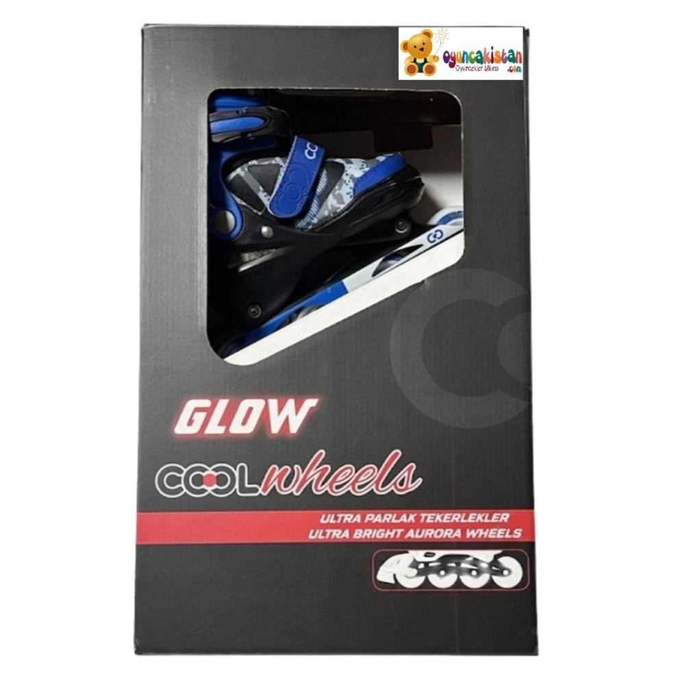 GLOW PATEN ULTRA PARLAK TEKERLEKLER MAVİ (30-33) FR38194 *6